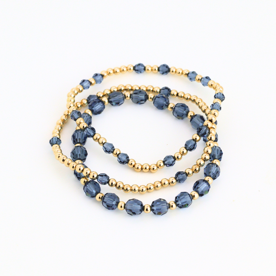 Grace 6mm Light Denim & 3mm Gold