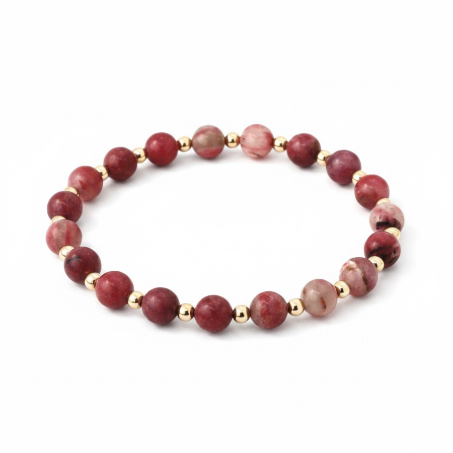 Petite Radiant By Nature, Strawberry Quartz 6mm Bracelet