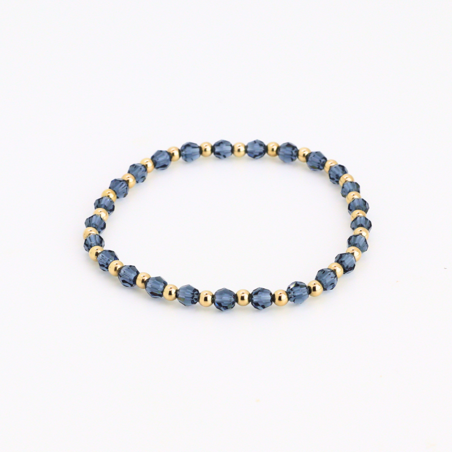 Grace 4mm Light Denim & 3mm Gold