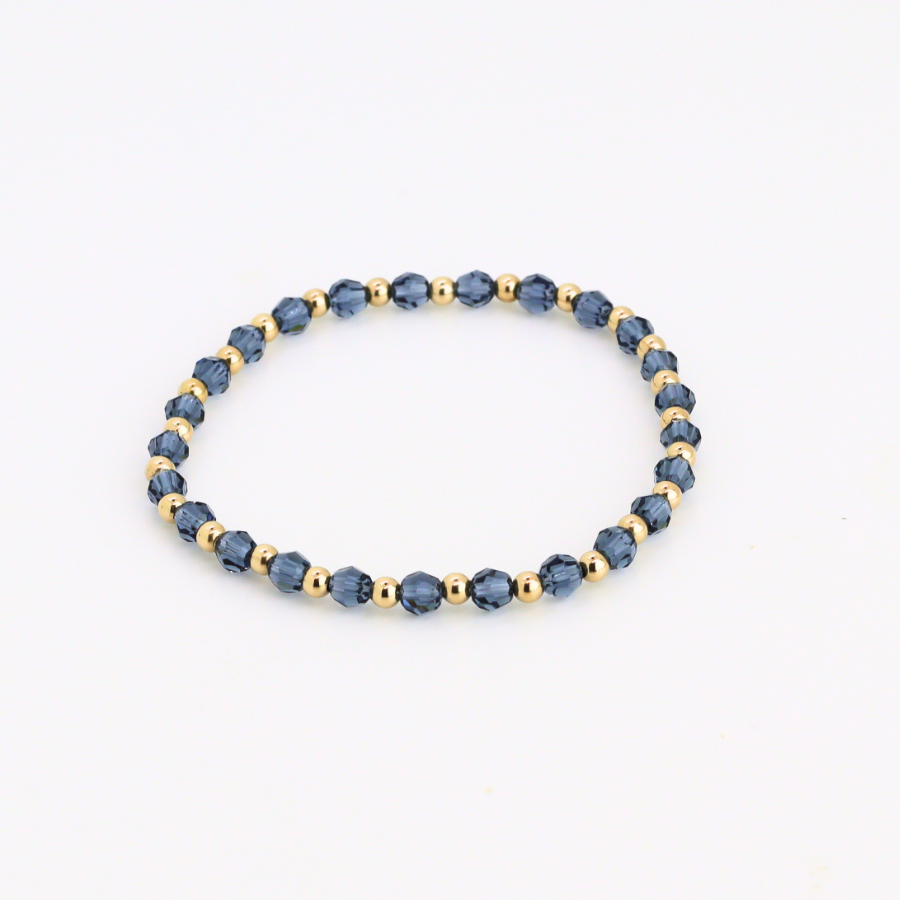 Grace 4mm Light Denim & 3mm Gold