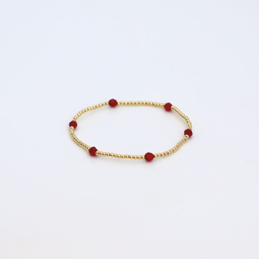 CLASSIC Gold & Swarovski 2mm, Garnet