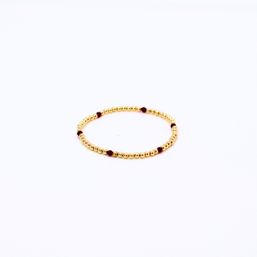 CLASSIC Gold & Swarovski 3mm, Garnet