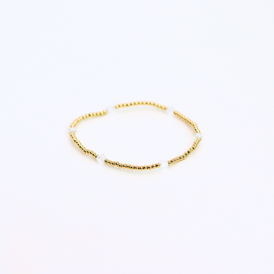 CLASSIC Gold & Swarovski 2mm, Crystal