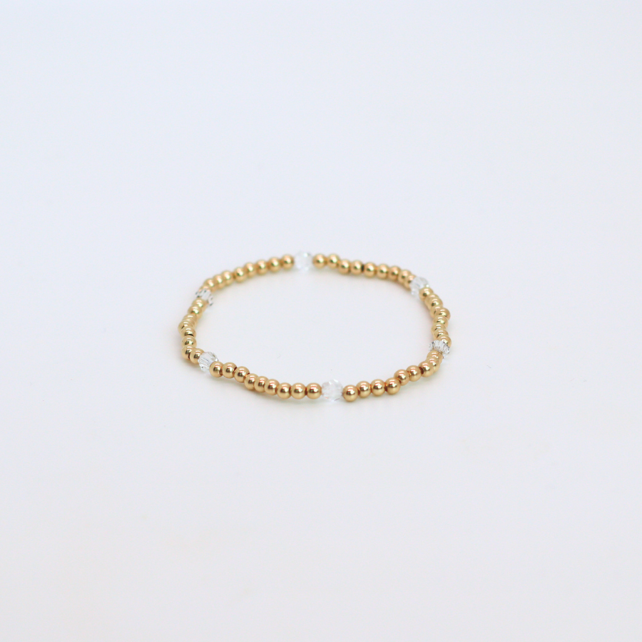 CLASSIC Gold & Swarovski 3mm, Crystal