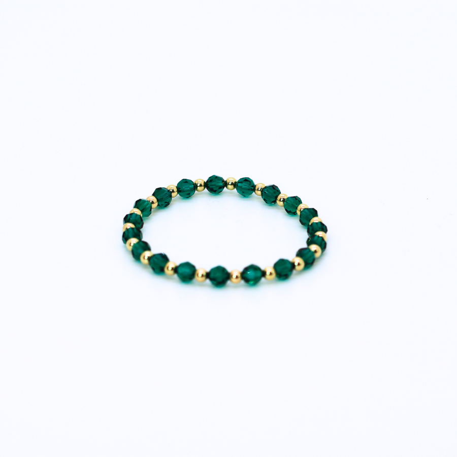 GRACE 6mm Swarovski & Gold, Emerald