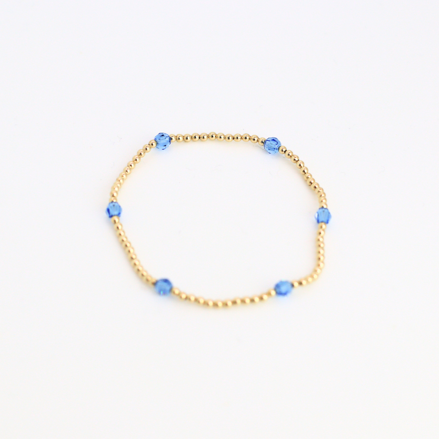 CLASSIC Gold & Swarovski 2mm, Sky Blue
