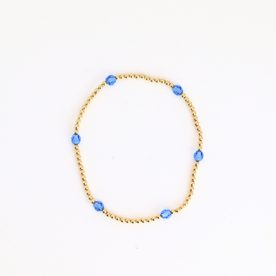 CLASSIC Gold & Swarovski 2mm, Sky Blue
