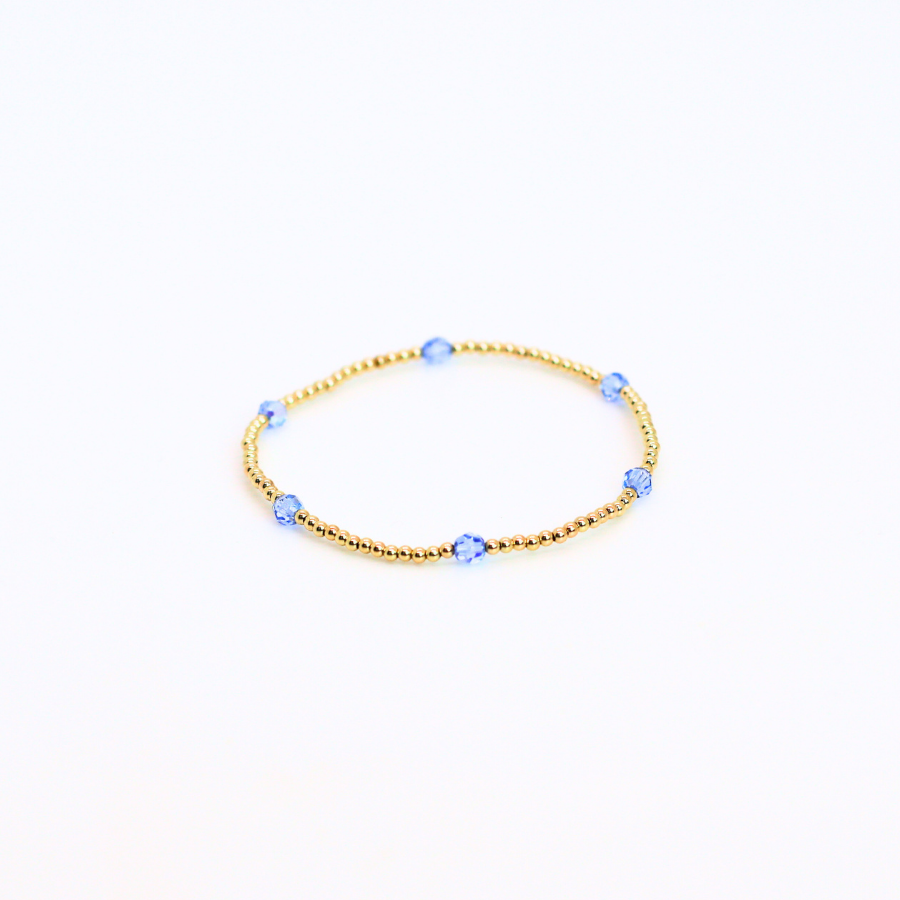 CLASSIC Gold & Swarovski 2mm, Sky Blue