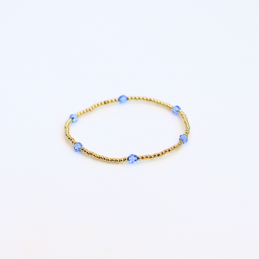 CLASSIC Gold & Swarovski 3mm, Sky Blue