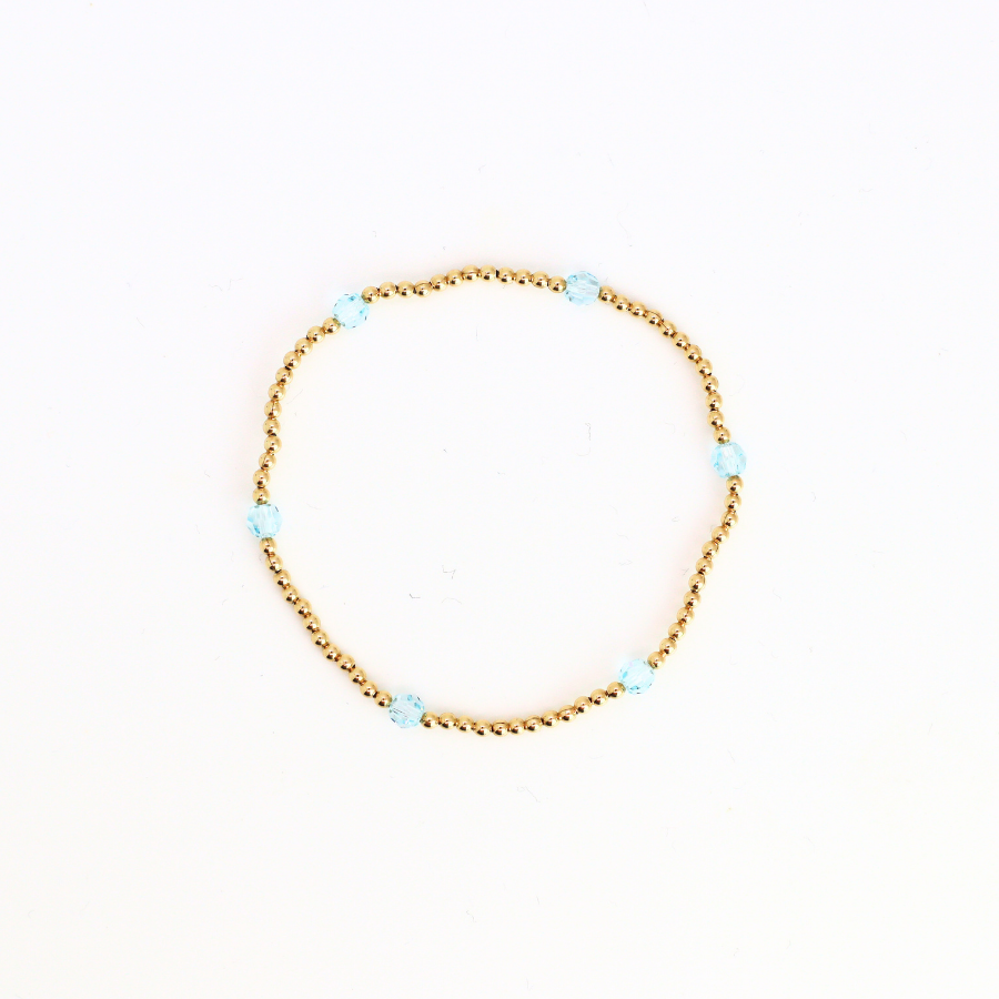 CLASSIC Gold & Swarovski 2mm, Ice Blue