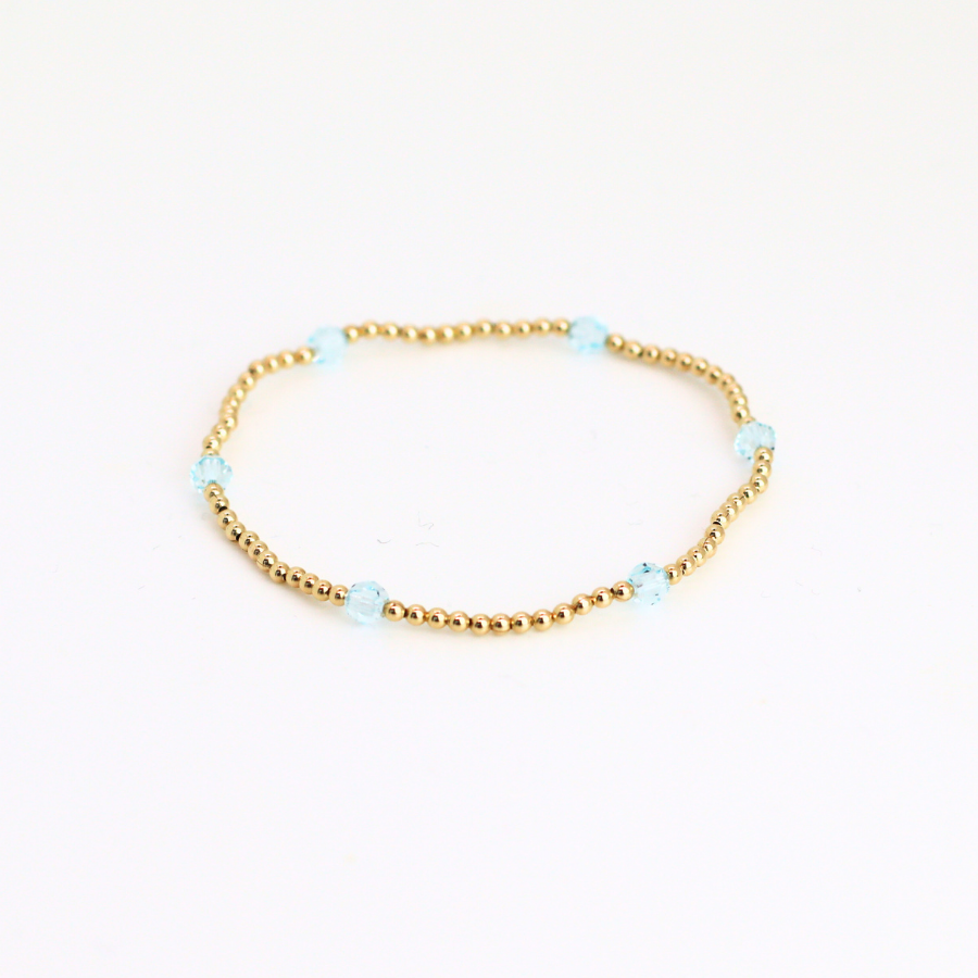 CLASSIC Gold & Swarovski 2mm, Ice Blue