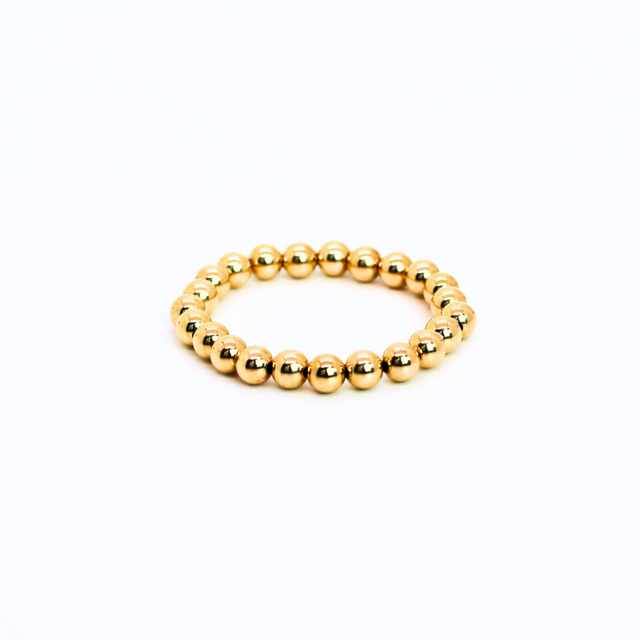 SIGNATURE Gold 8mm Bead Bracelet