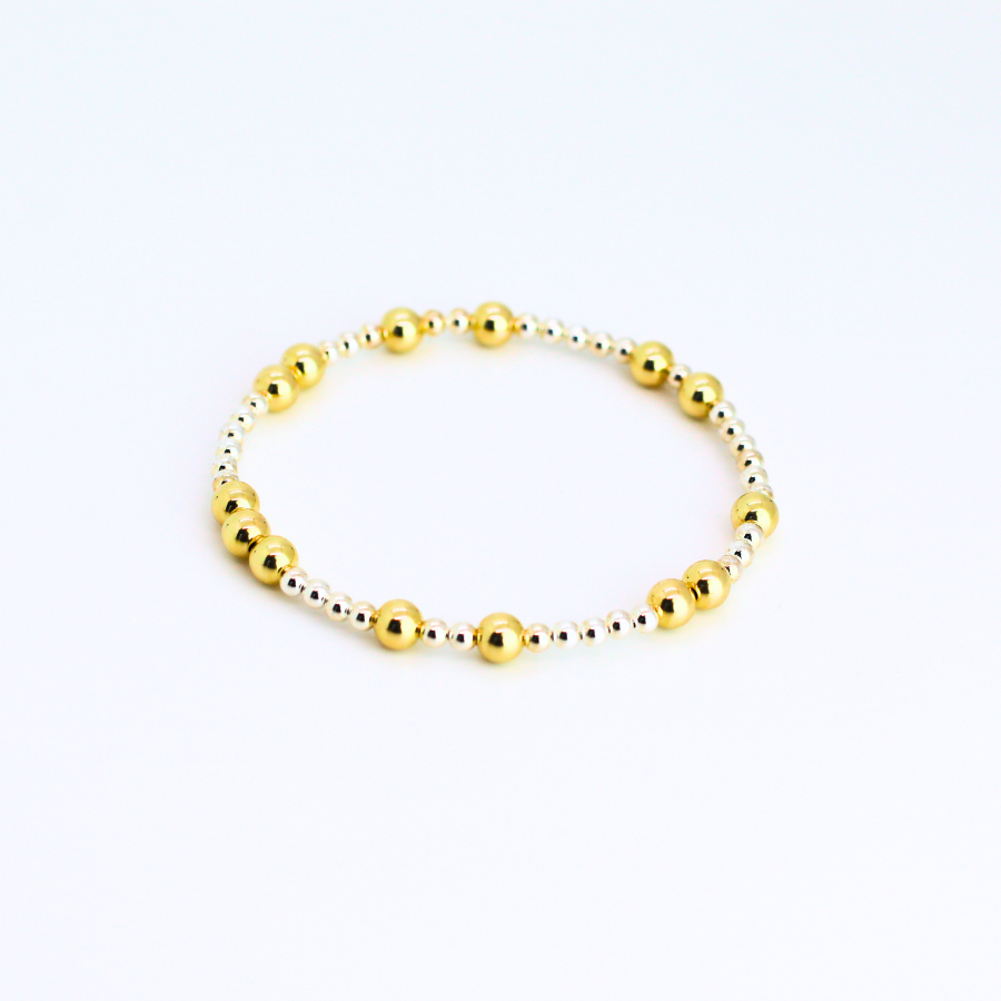 HOPES PROMISE 3mm Bead Bracelet, Gold Mixed Metals