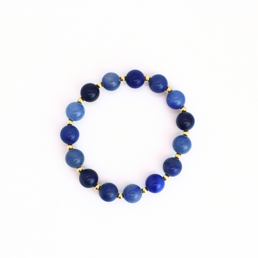 Kyanite & Gold, 8mm Bracelet
