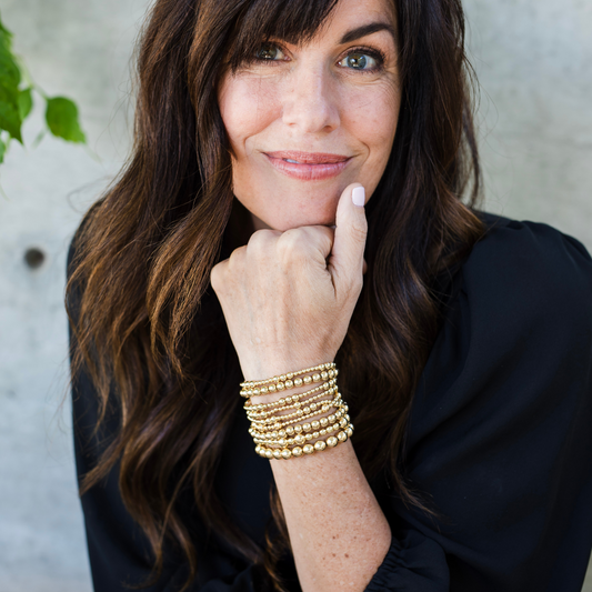 SIGNATURE Gold 5mm Bead Bracelet