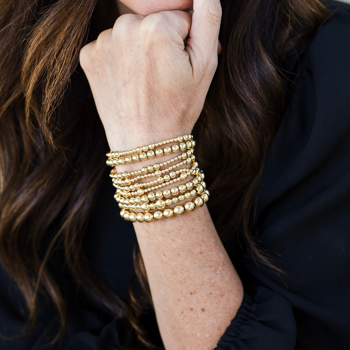 SIGNATURE Gold 5mm Bead Bracelet