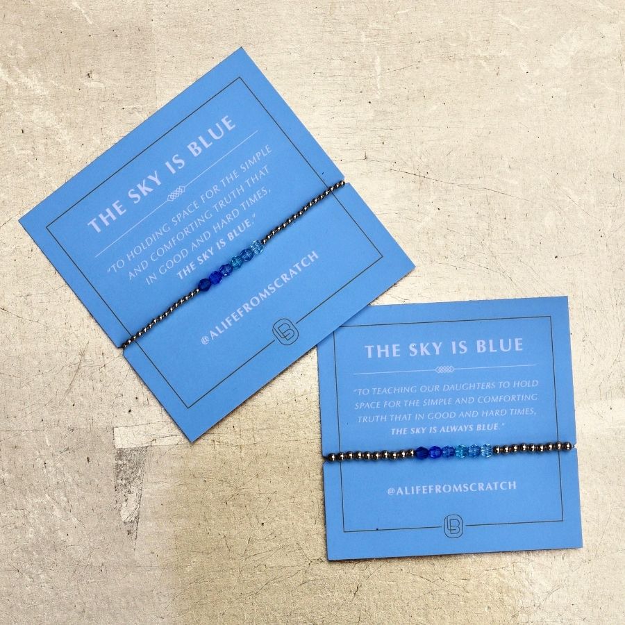 Mother & Daughter Sky Is Blue Bracelet Duo