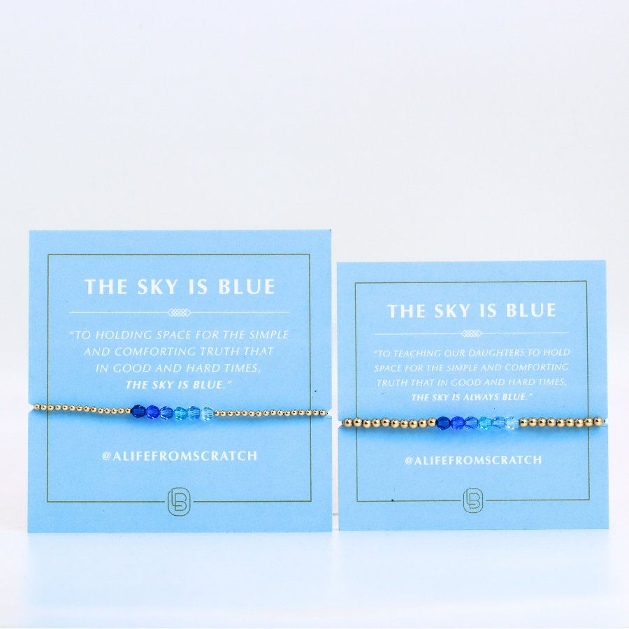 Mother & Daughter Sky Is Blue Bracelet Duo