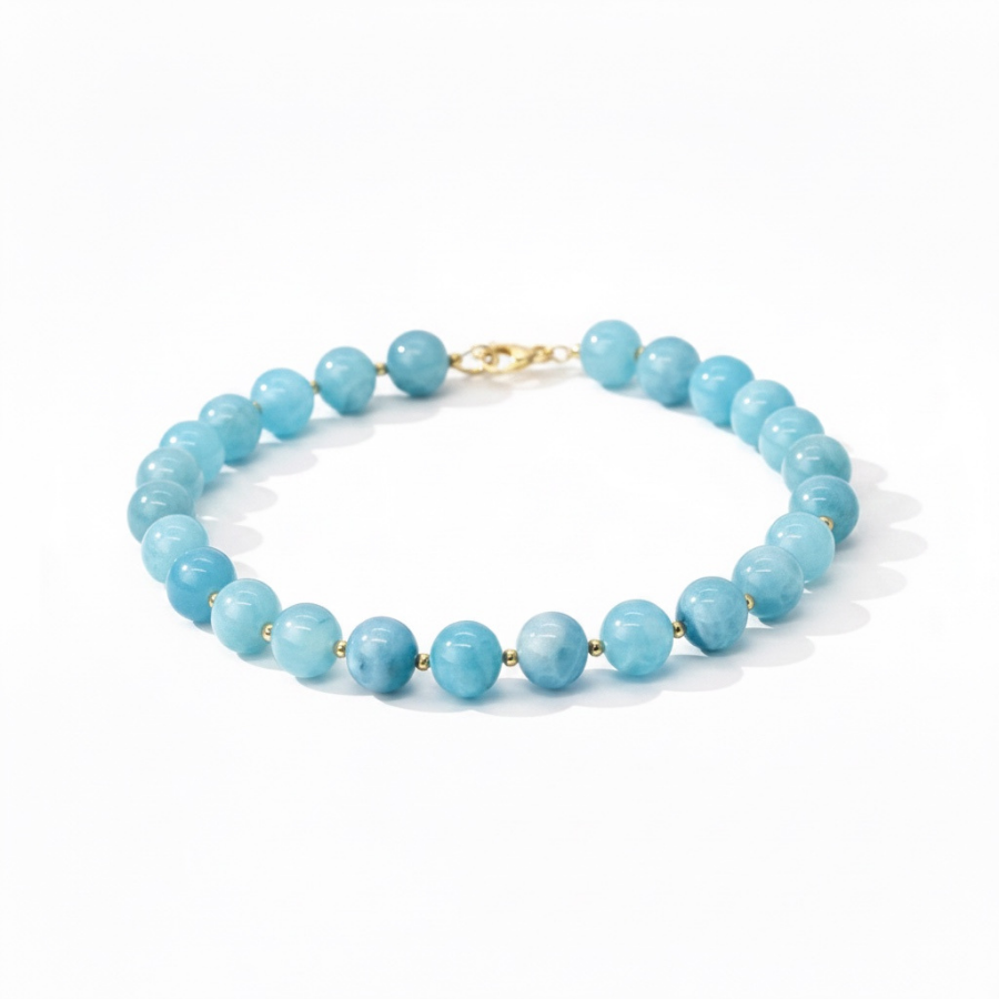 Ease By Nature, 12mm Chalcedony Necklace