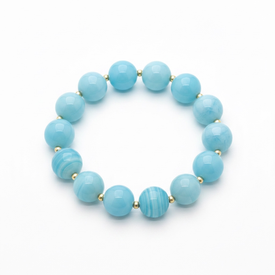 Ease Chalcedony 12mm Bracelet