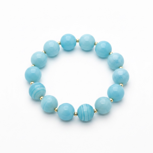 Ease Chalcedony 12mm Bracelet