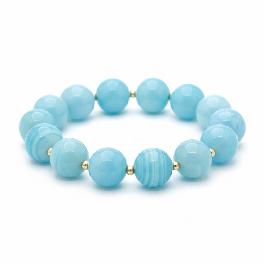 Ease Chalcedony 12mm Bracelet