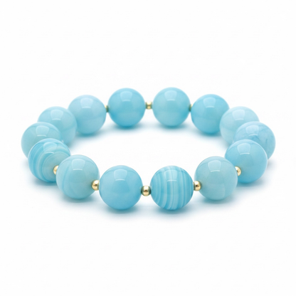 Ease Chalcedony 12mm Bracelet