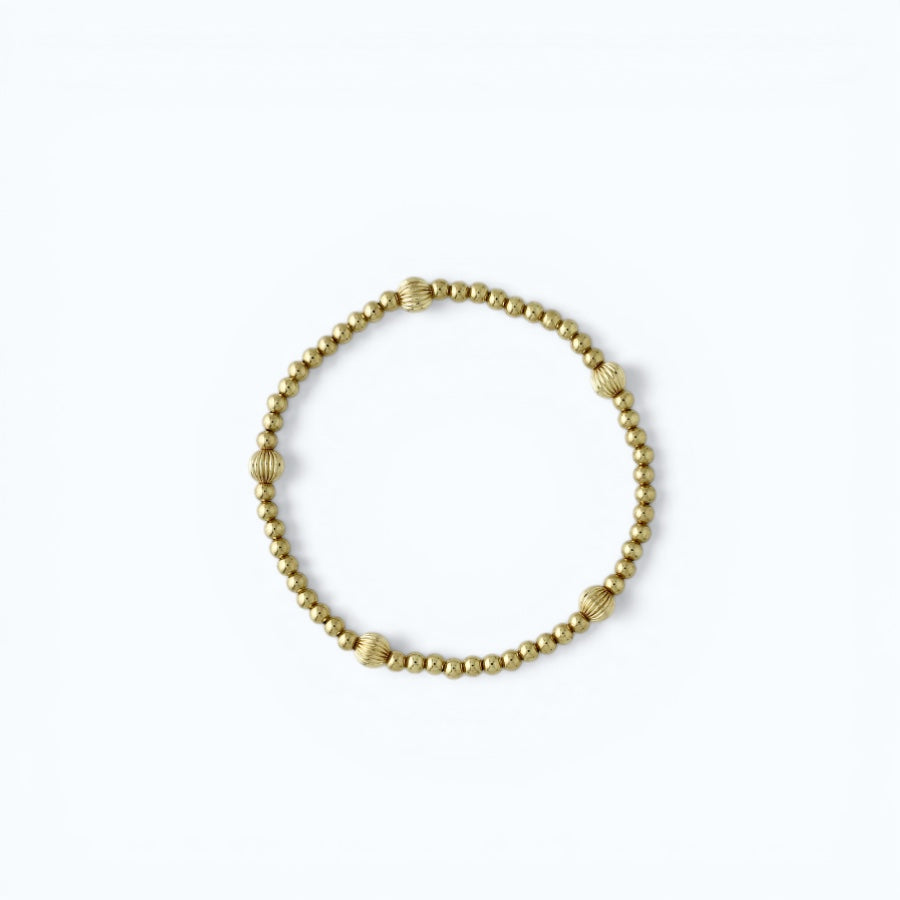 RESILIENCE 3mm Bead Bracelet, 5mm Gold