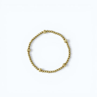 RESILIENCE 3mm Bead Bracelet, 5mm Gold