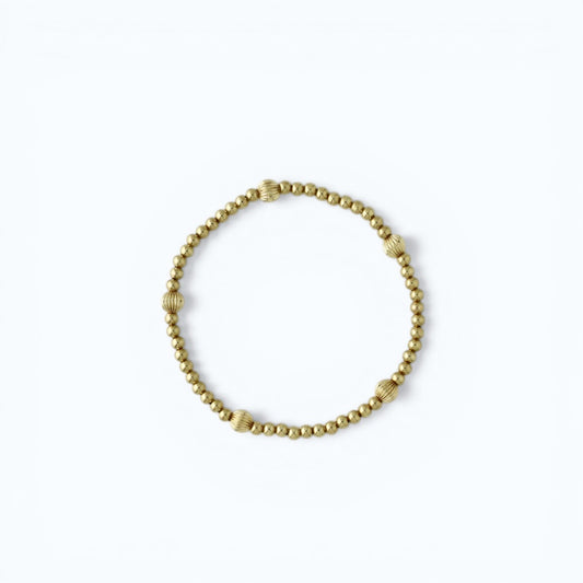 RESILIENCE 3mm Bead Bracelet, 5mm Gold