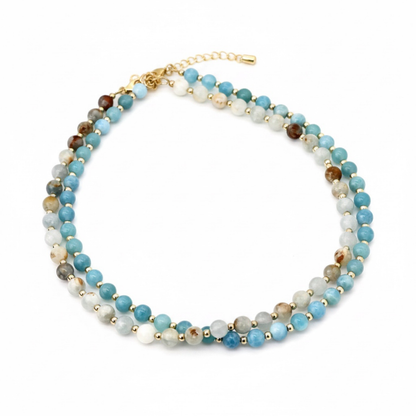 Petite Ease By Nature, 6mm Chalcedony Necklace