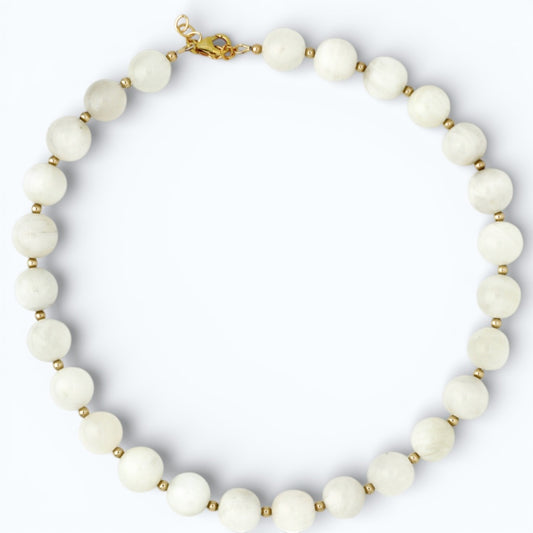 Calm By Nature - Rainbow Moonstone Necklace