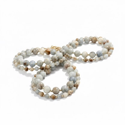 Petite Clear By nature - 6mm Blue Celestite Necklace