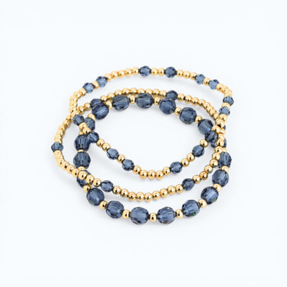 Grace 6mm Light Denim & 3mm Gold