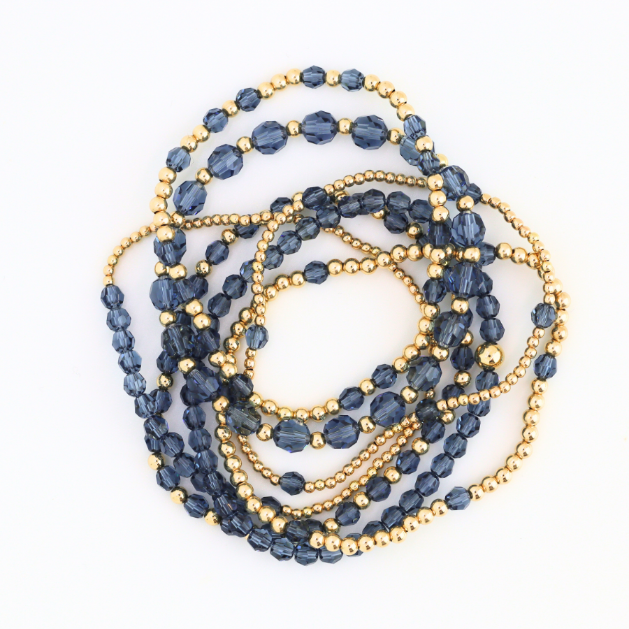 Grace 4mm Light Denim & 3mm Gold