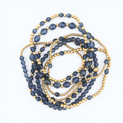 Grace 4mm Light Denim & 3mm Gold