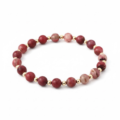 Petite Radiant By Nature, Strawberry Quartz 6mm Bracelet
