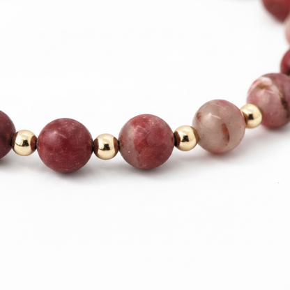 Petite Radiant By Nature, Strawberry Quartz 6mm Bracelet