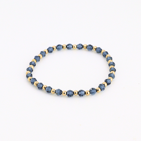 Grace 4mm Light Denim & 3mm Gold