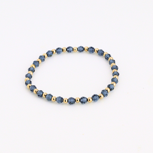 Grace 4mm Light Denim & 3mm Gold