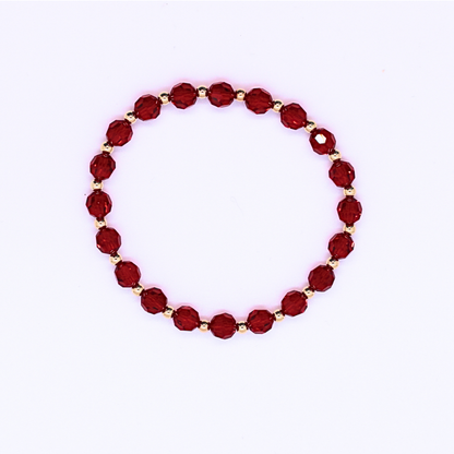 GRACE 6mm Swarovski & Gold, Garnet