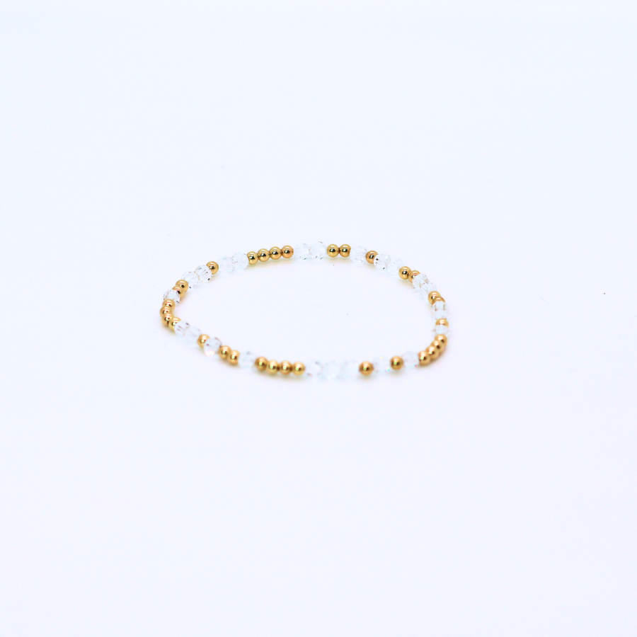 HOPES PROMISE 4mm Swarovski & Gold, Crystal