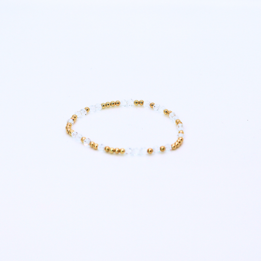 HOPES PROMISE 4mm Swarovski & Gold, Crystal