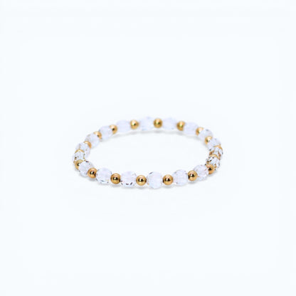 GRACE 6mm Swarovski & 3mm Gold, Crystal