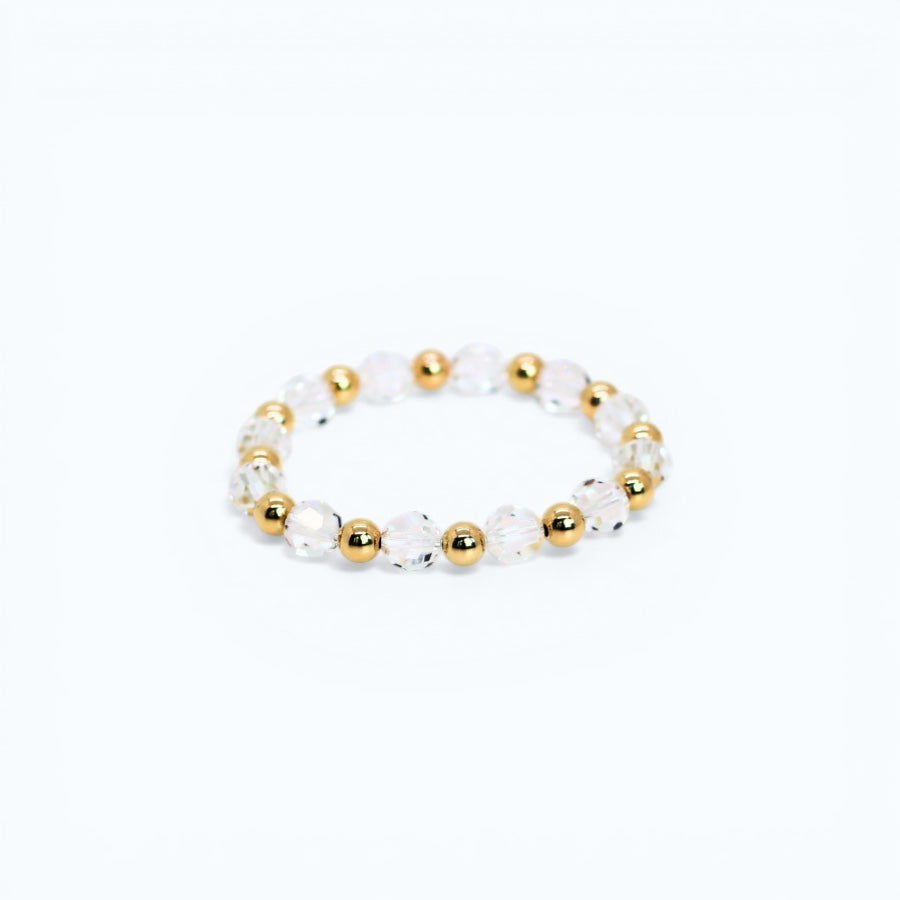 GRACE 8mm Swarovski & 3mm Gold, Crystal