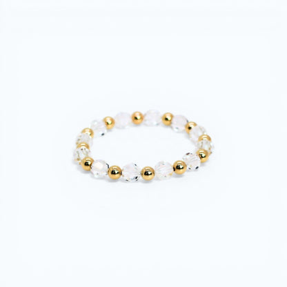 GRACE 8mm Swarovski & 3mm Gold, Crystal