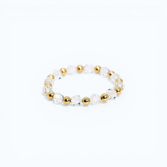 GRACE 8mm Swarovski & 3mm Gold, Crystal