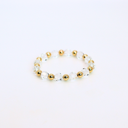 GRACE 8mm Swarovski & Gold, Crystal