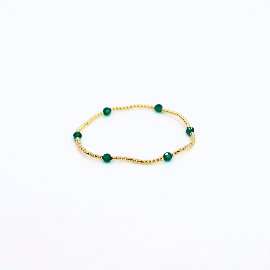 CLASSIC Gold & Swarovski 2mm, Emerald