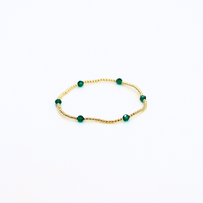CLASSIC Gold & Swarovski 2mm, Emerald